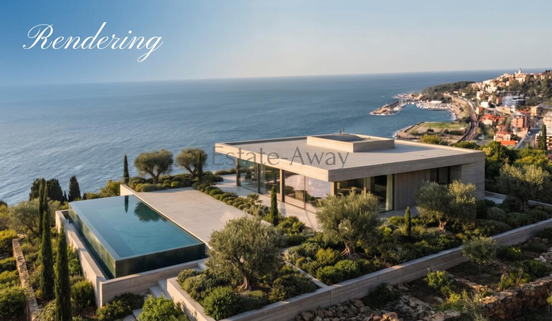 EA1335 Sea view villa for sale in Bordighera in an exclusive location with a large garden