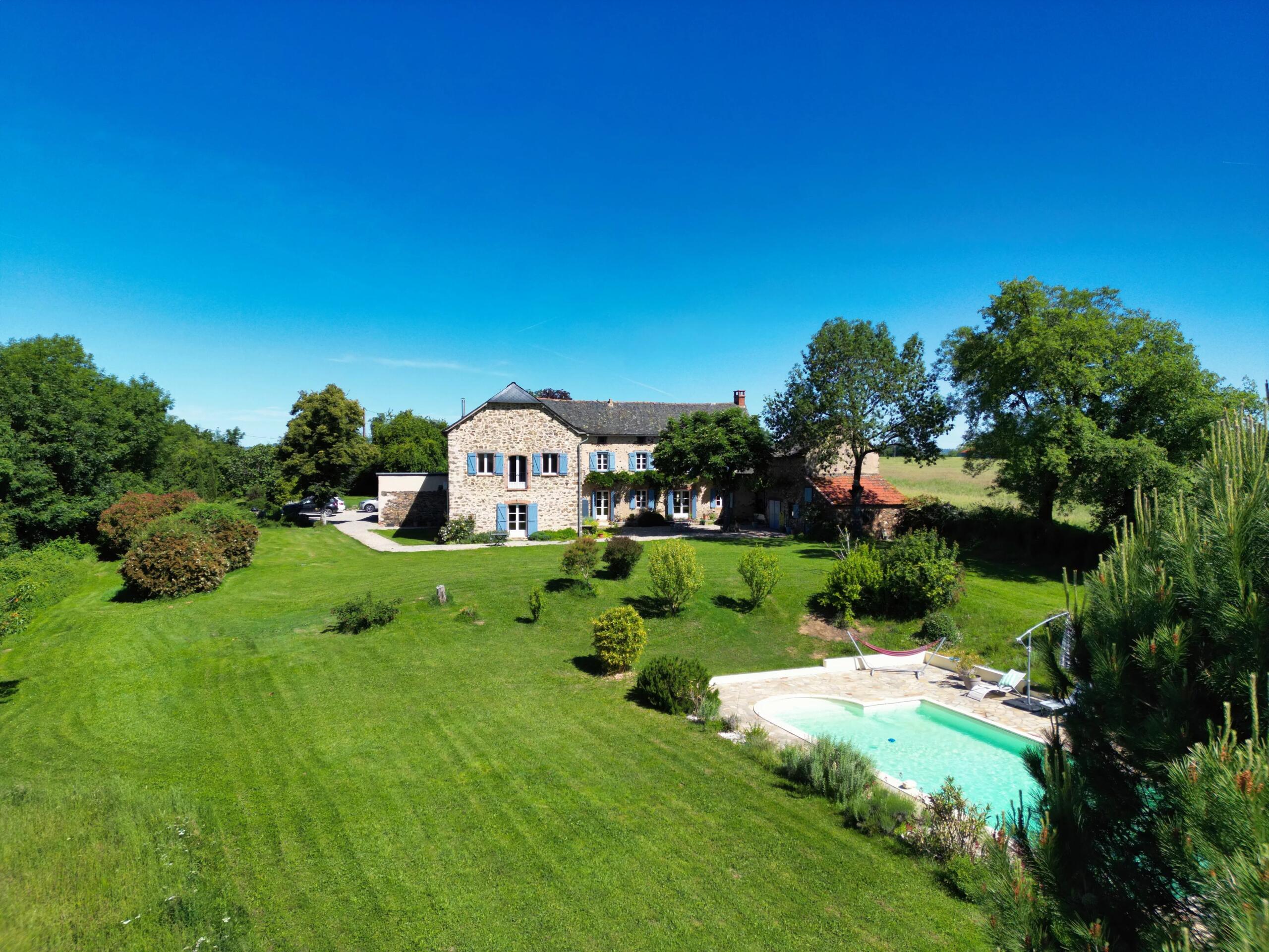 Stone 6-bed, 5-bath house in Mirandol-Bourgnounac with countryside views, pool and land, Occitanie – France – BVI84803